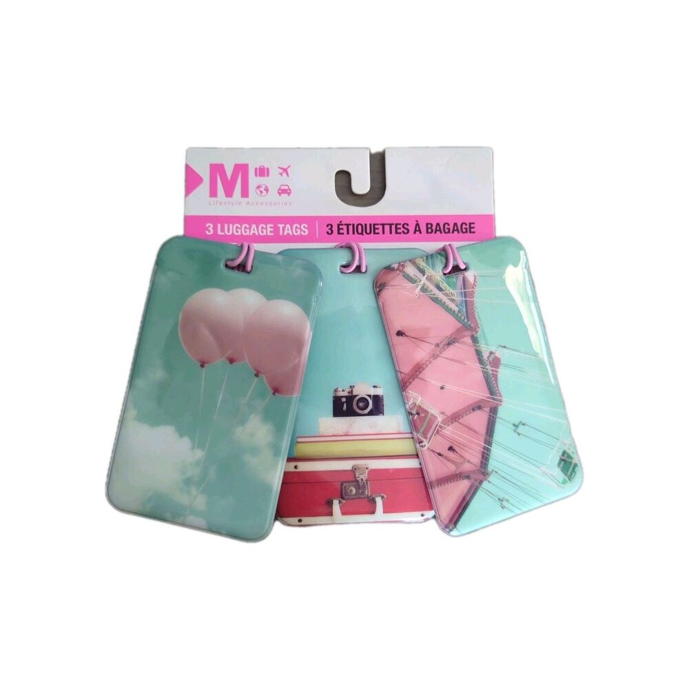 My Tagalongs Luggage Tags Travel Tag Summer Fun 3 PIECE Bag ID Lifestyle